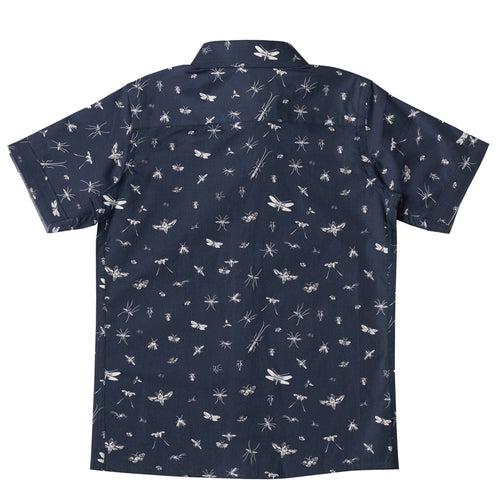 Boys Navy Blue Astronaut Print Shirt