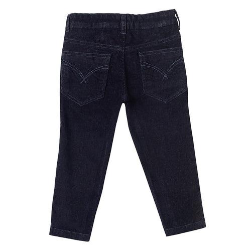 Boys Navy Blue Slim Fit Corduroy Trouser