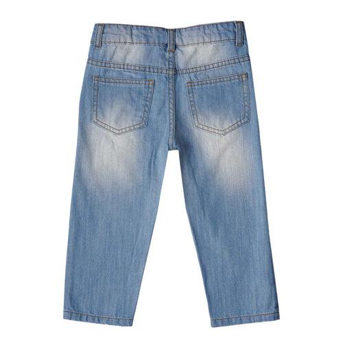 Boys Light Blue Straight Fit Jeans