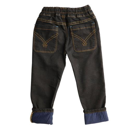 Boys Black Pull On Jeans