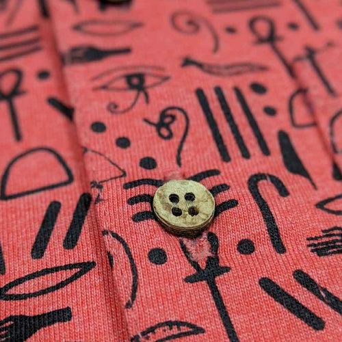 Boys Red Printed Shirt