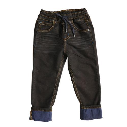 Boys Black Pull On Jeans