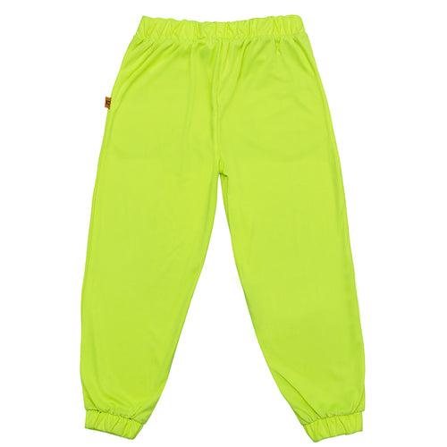 Kids Neon Green Knit Cargo Joggers