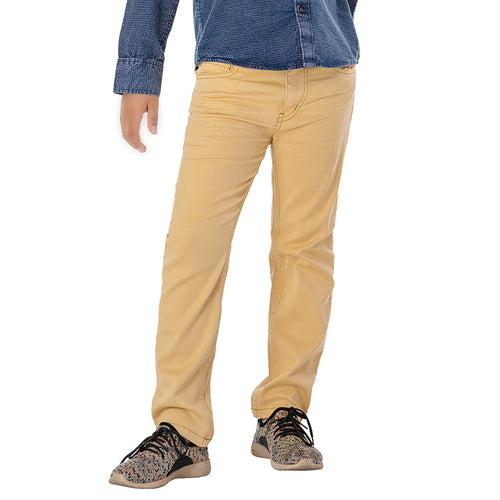 Boys Khaki Slim Fit Stretch Chinos