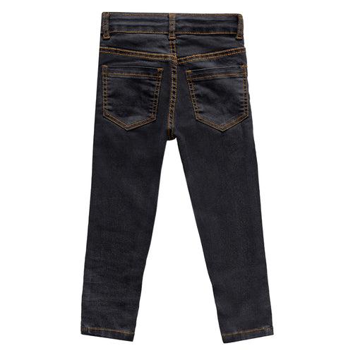 Boys Black Tapered Fit Stretch Jeans