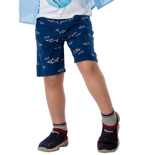 Boys Blue Fish Print Shorts