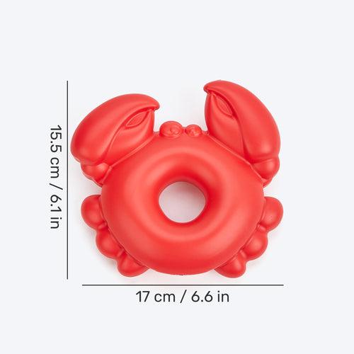 FOFOS Crab Ocean Animal Squeaky Chew Toy For Dog - Red