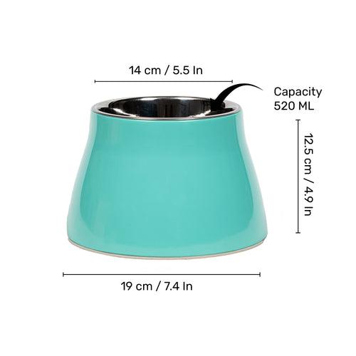 HUFT Elevated Bowl For Dogs & Cats - Aqua