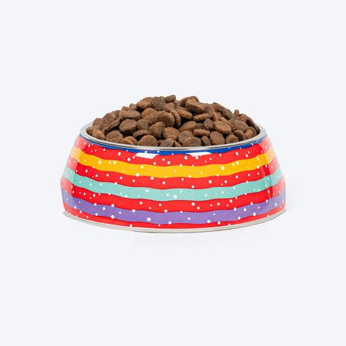 HUFT Colour Fun Printed Melamine Bowl for Dogs - Multicolour