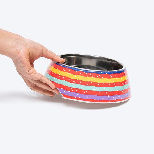 HUFT Colour Fun Printed Melamine Bowl for Dogs - Multicolour