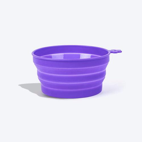 Dash Dog Collapsible Travel Bowl For Dogs & Cats - Violet