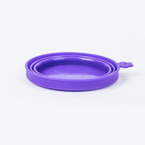 Dash Dog Collapsible Travel Bowl For Dogs & Cats - Violet