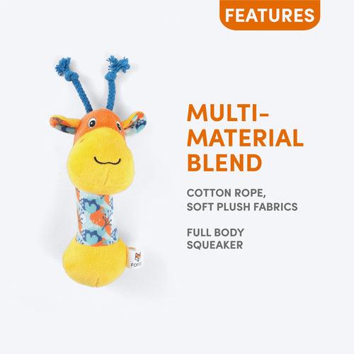 FOFOS Giraffe Squeaky Chew Toy For Puppy - Multicolor