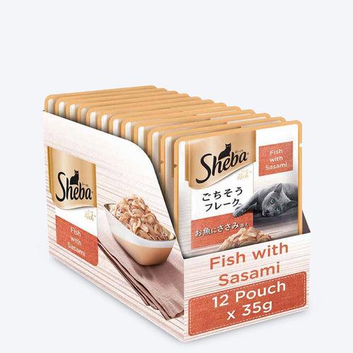 Sheba Premium Fish Sasami In Gravy Wet Cat Food - (12 x 35g)