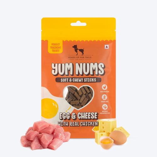 HUFT Yum Nums Soft & Chewy Sticks Egg & Cheese With Real Chicken Treat For Dogs - 75g