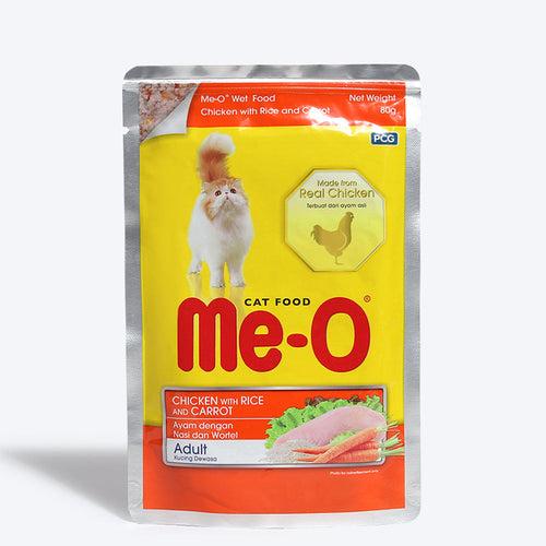 Me-O Chicken with Rice and Carrot Adult Wet Cat Food - 80 g packs