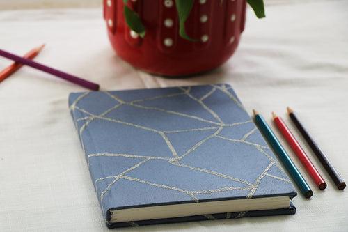 Blue Indirect Lines Notebook