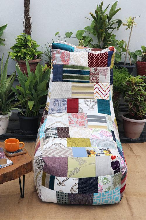 Colorful Patchwork Bean Chair