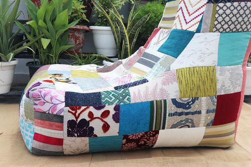 Colorful Patchwork Bean Chair