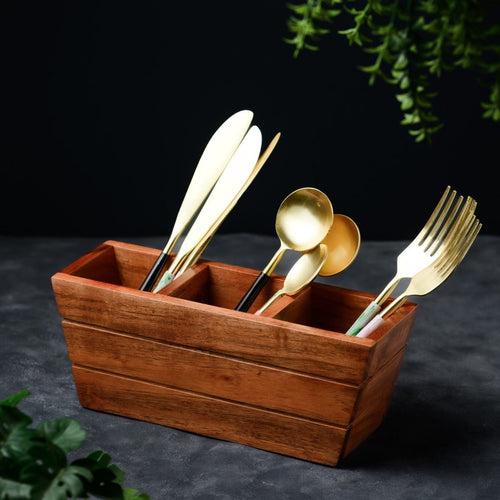 Boat Wooden Cutlery Caddy/Holder