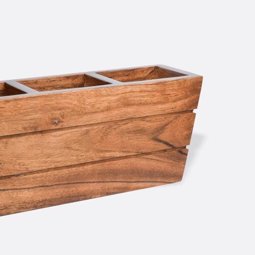 Boat Wooden Cutlery Caddy/Holder