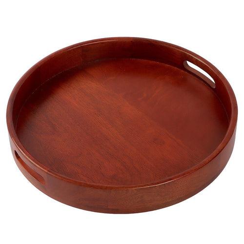 Classic Round Serving Wooden Tray (Large, 16 Inch)