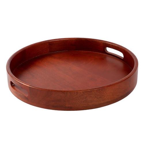 Classic Round Serving Wooden Tray (Large, 16 Inch)