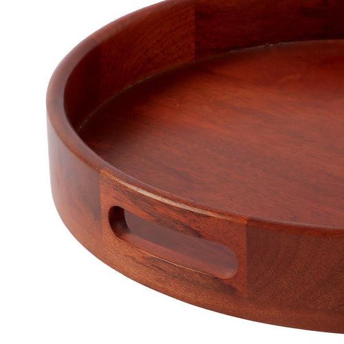 Classic Round Serving Wooden Tray (Large, 16 Inch)