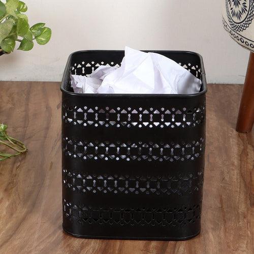 Raven Wastebasket Metal Trash Bin