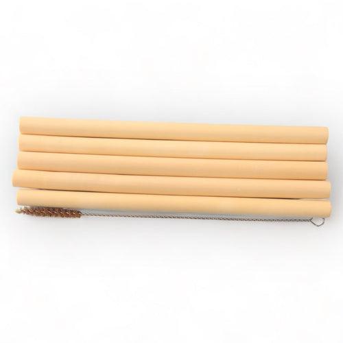 Reusable Bamboo Straws with Cleaner (Set of 5)