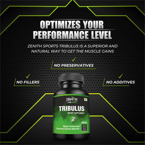 Zenith Sports Tribulus 500mg, 60 Capsules