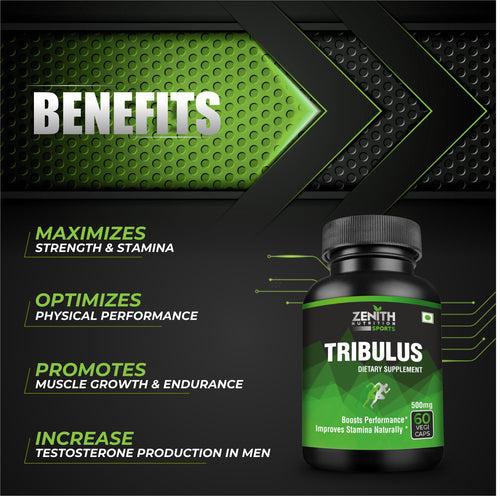 Zenith Sports Tribulus 500mg, 60 Capsules