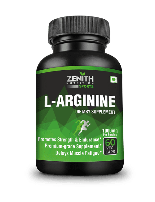 Zenith Sports L-Arginine - 1000mg per serving of 2 caps - 60 capsules