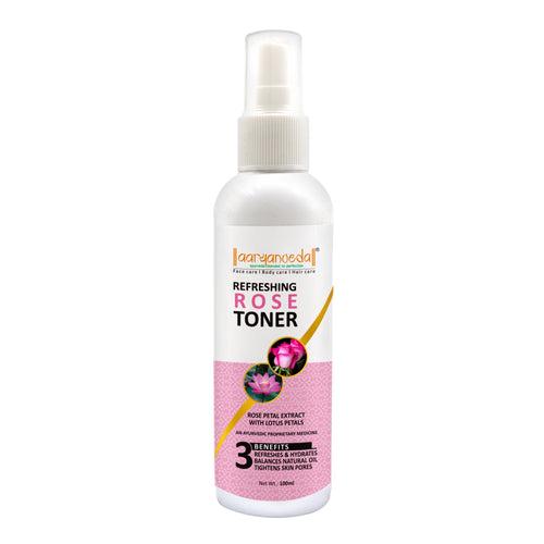 Refreshing Rose Toner with Rose & Lotus Petals- 100ml