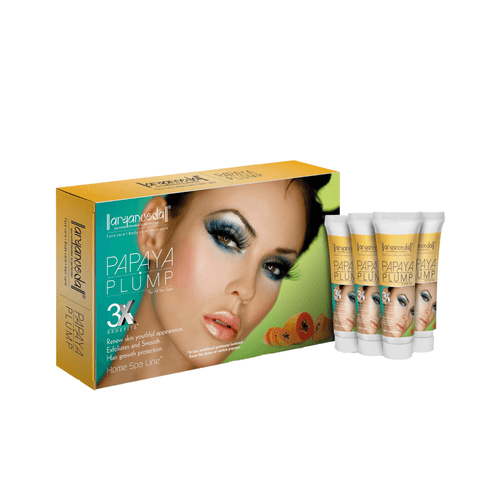 Papaya Plump Home Spa Facial Kit-80gm+ 60 ml FaceWash Free ( Pack Of 2 )