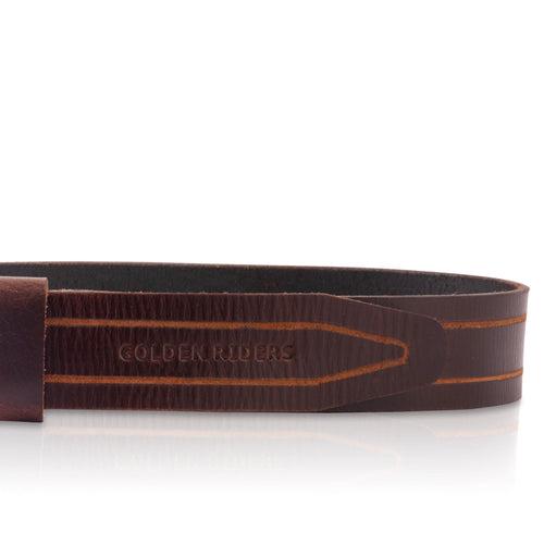 GR GOLDEN RIDERS HUNTER Choco Brown Premium Leather Mens Belt - Choco Brown