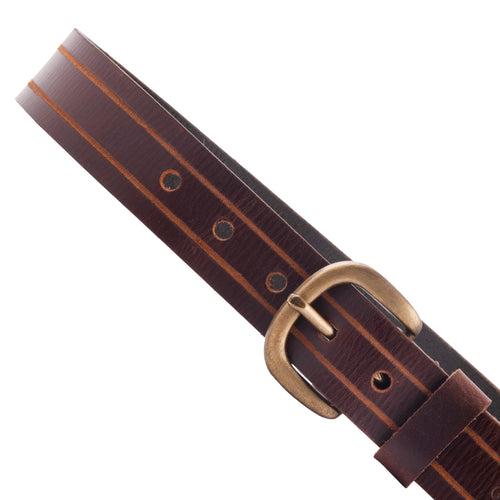 GR GOLDEN RIDERS HUNTER Choco Brown Premium Leather Mens Belt - Choco Brown