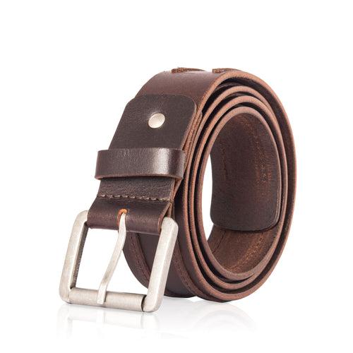 GR GOLDEN RIDERS ZYADE Premium Choco Brown Leather Mens Belt Zyade