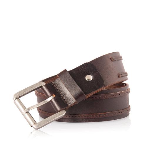 GR GOLDEN RIDERS ZYADE Premium Choco Brown Leather Mens Belt Zyade