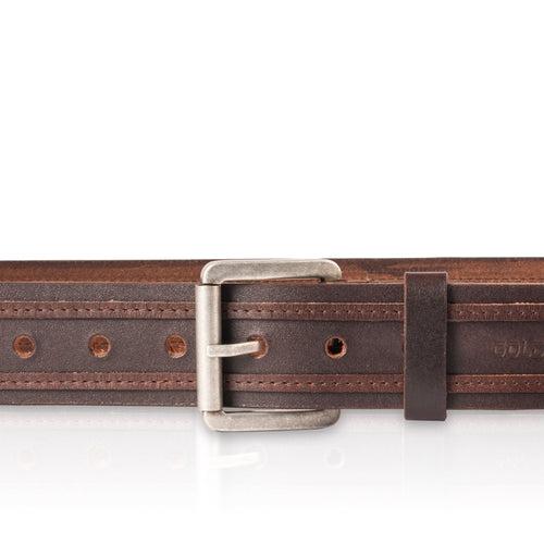 GR GOLDEN RIDERS ZYADE Premium Choco Brown Leather Mens Belt Zyade