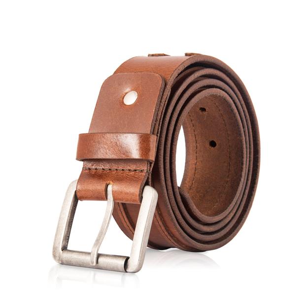 GR GOLDEN RIDERS STRIPO TAN Premium Leather Mens Belt TAN,Size- (Regular) 32 to 37