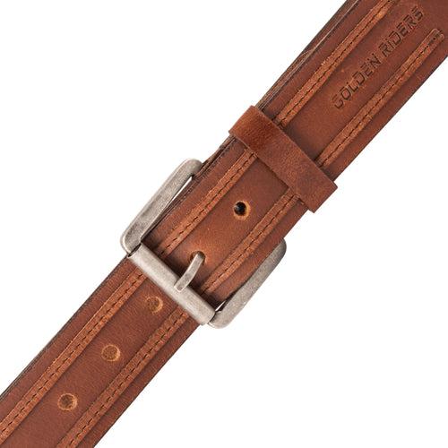 GR GOLDEN RIDERS STRIPO TAN Premium Leather Mens Belt TAN,Size- (Regular) 32 to 37