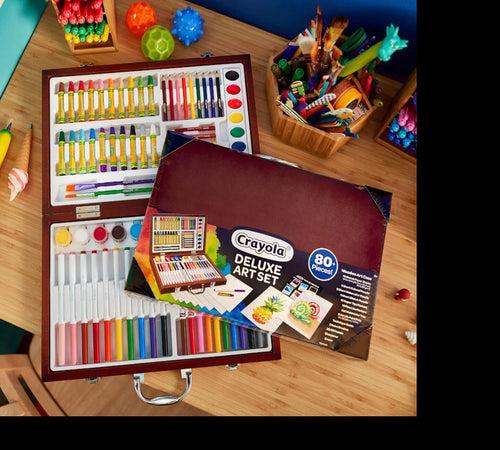 Crayola Wooden Deluxe Art Set, 80+ Pcs