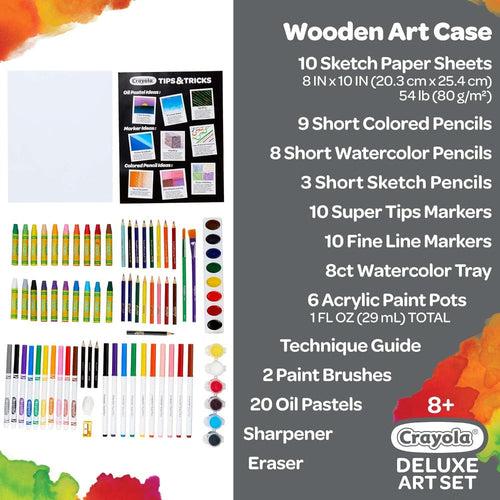 Crayola Wooden Deluxe Art Set, 80+ Pcs
