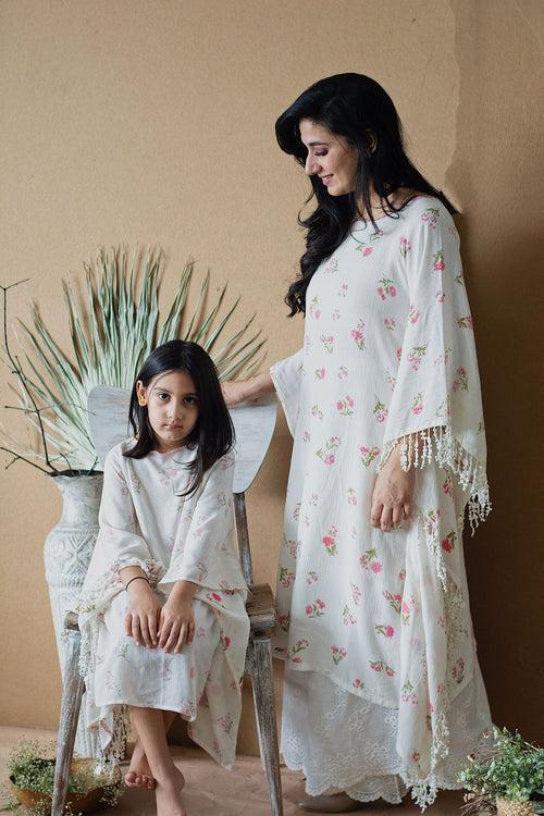 DAISY WHITE KAFTAN WITH PALAZZO