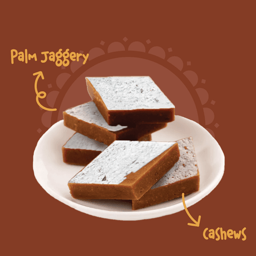 Jaggery Kaju Katli | Desi Meetha | Classic Sweets | Rich Indian Mithai - 200g