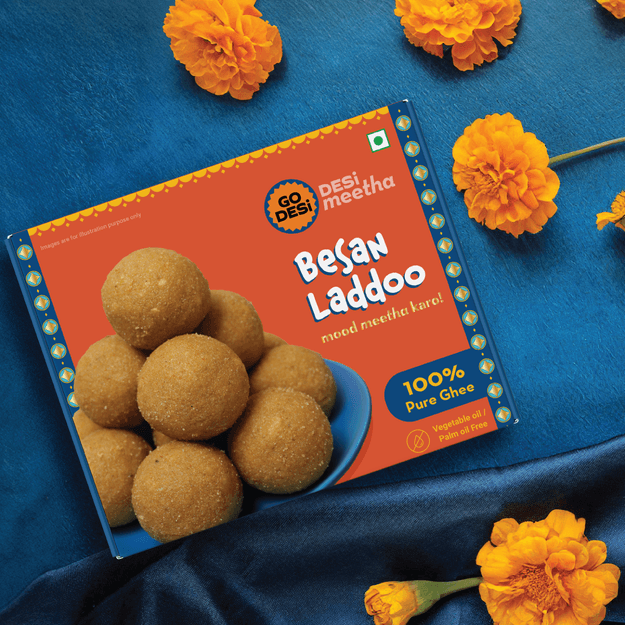 Besan Laddoo - 100% Pure Ghee | Classic Indian Mithai | DESi Sweets - 200g