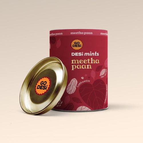 Meetha Paan Mints | 100% natural - Betel leaves, Sweet dates, Saunf & Elaichi | 2 units x 90gms