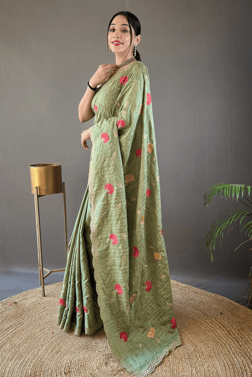 Leela - Olive (SAREE)