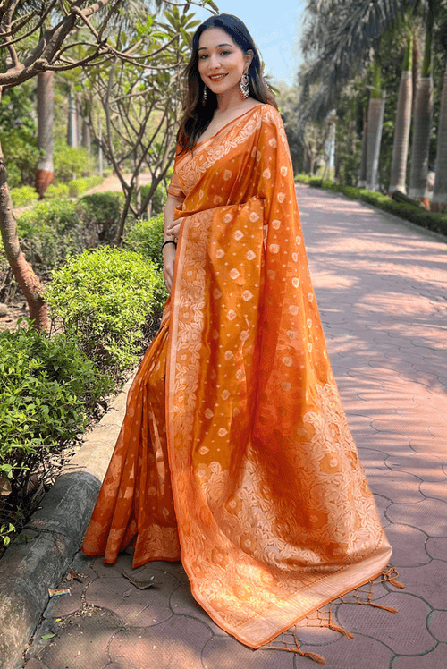 Aadat - Orange (SAREE)